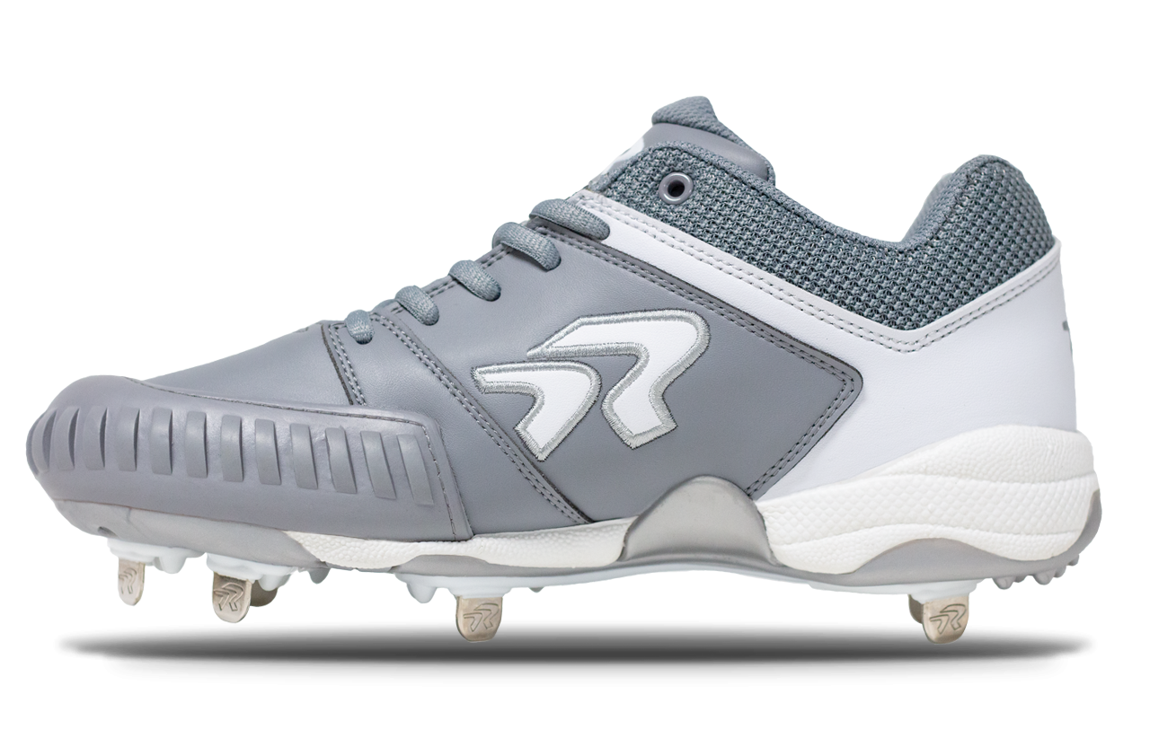 Women's Flite Metal Softball Cleats with Pitching Toe - Charcoal
