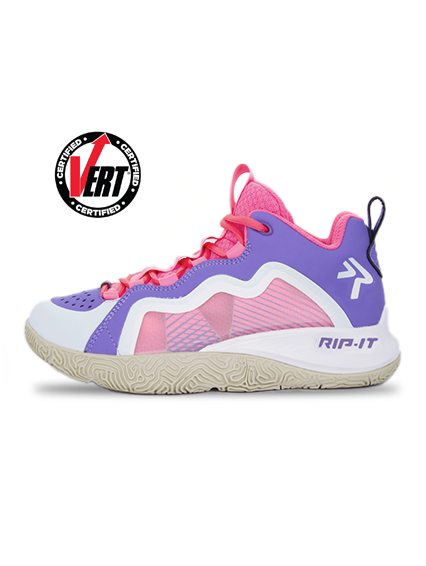 Women's SwiftStep FUTURE Volleyball Court Shoe - White/Purple/Pink
