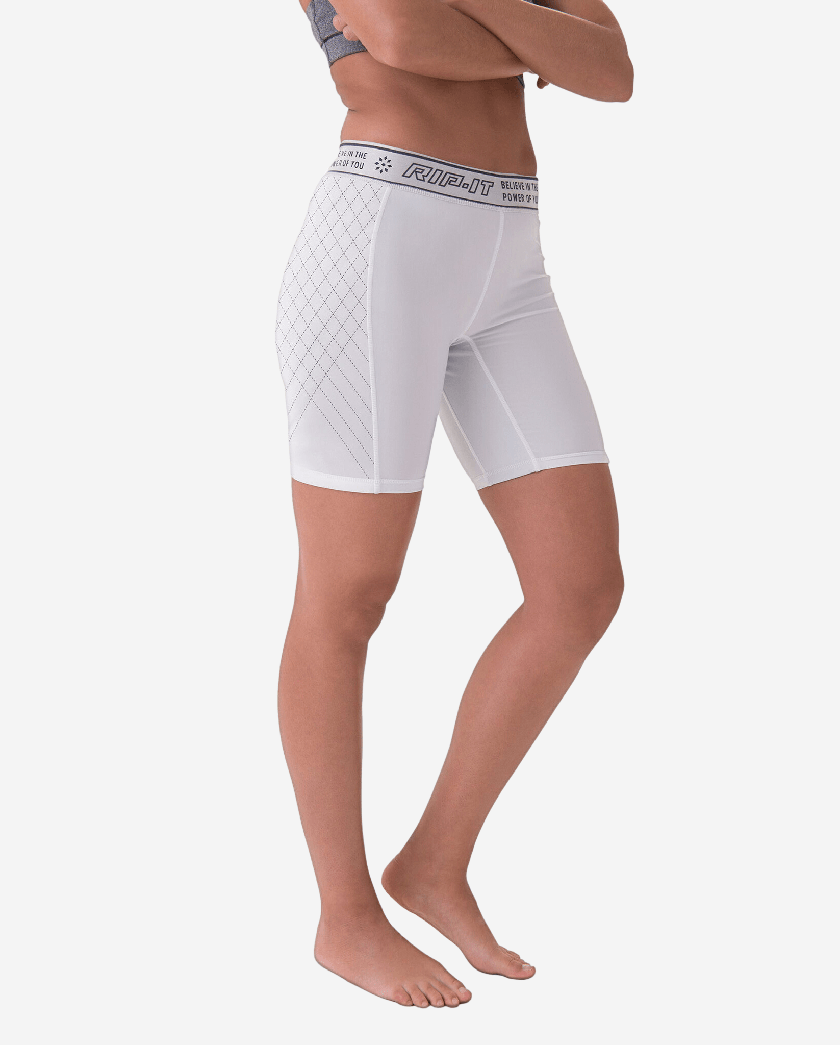 Women's Period-Protection Pro Softball Sliding Shorts - White