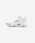 Women's Flite Softball Spikes - Wide - White