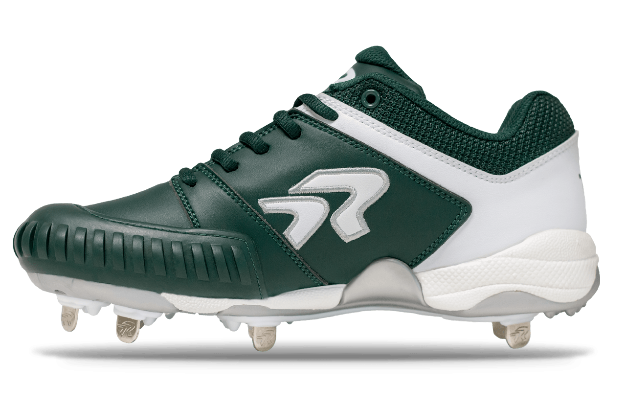 Women's Ringor Flite Softball Spikes with Pitching Toe - Green