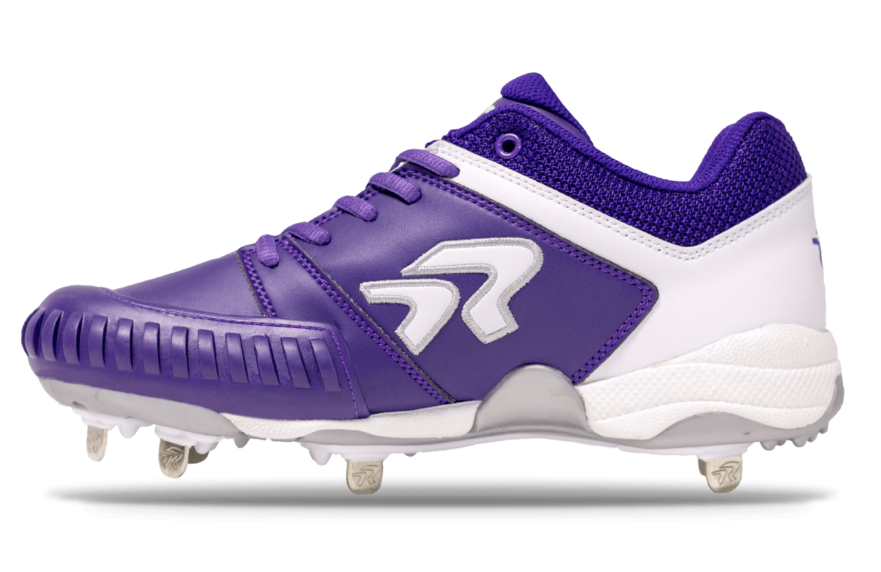 Women's Ringor Flite Softball Spikes with Pitching Toe - Purple