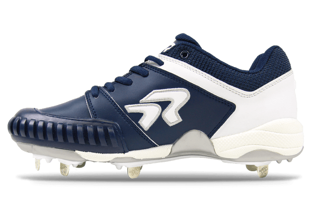 Women's Flite Softball Spikes with Pitching Toe - Wide - Navy