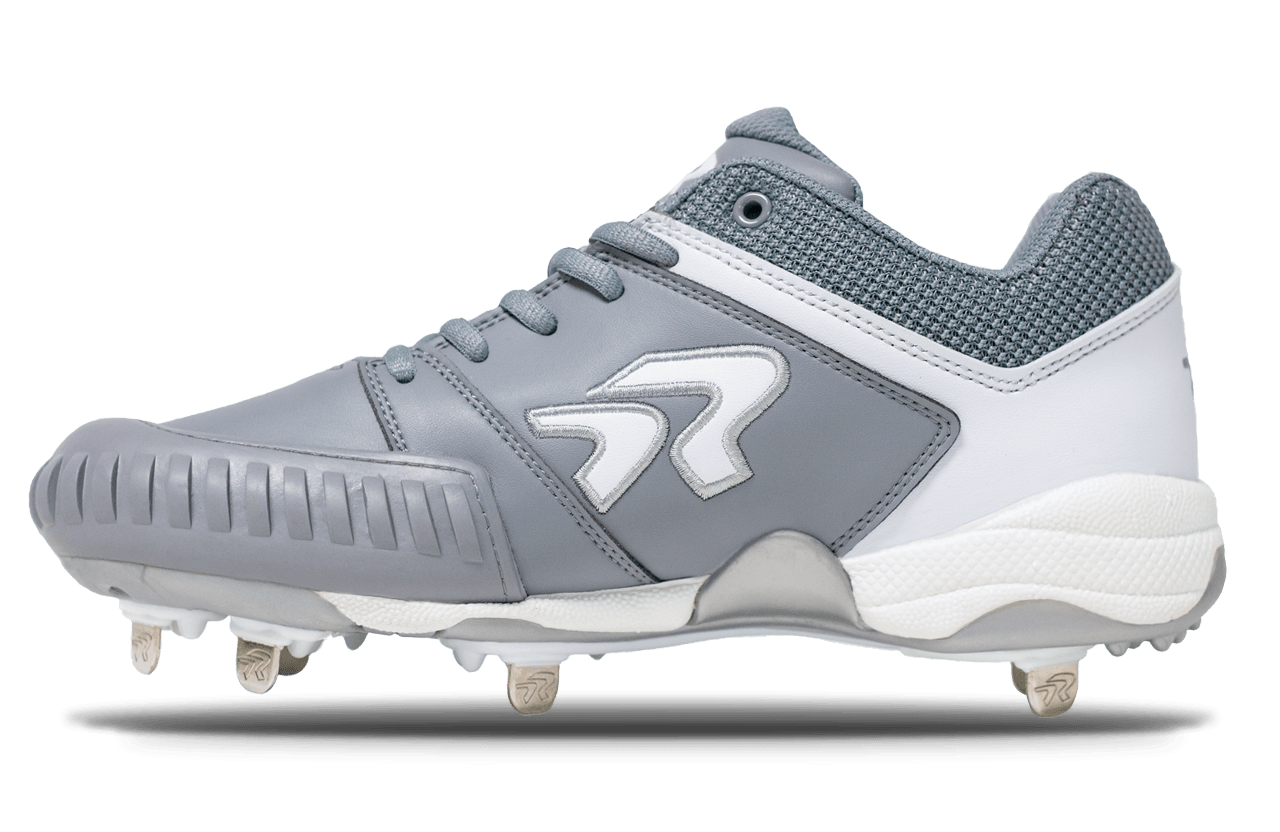 Women's Flite Softball Spikes with Pitching Toe - Wide - Charcoal