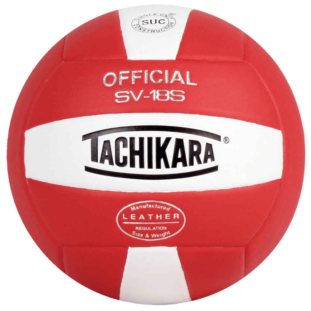 Tachikara® SV18S Composite Volleyball - Scarlet/White