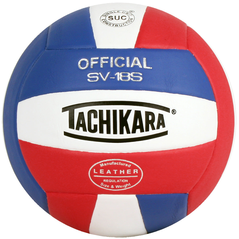 Tachikara® SV18S Composite Volleyball - Scarlet/White/Royal
