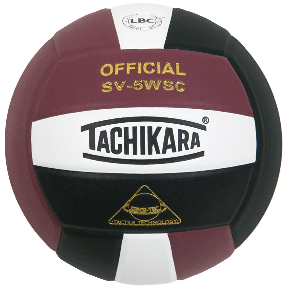 Tachikara® SV5WS/C Official Volleyball - Cardinal/White/Black