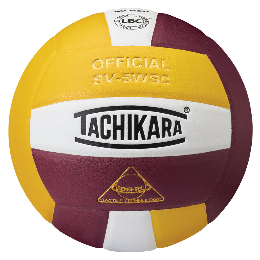 Tachikara® SV5WS/C Official Volleyball - Gold/White/Cardinal