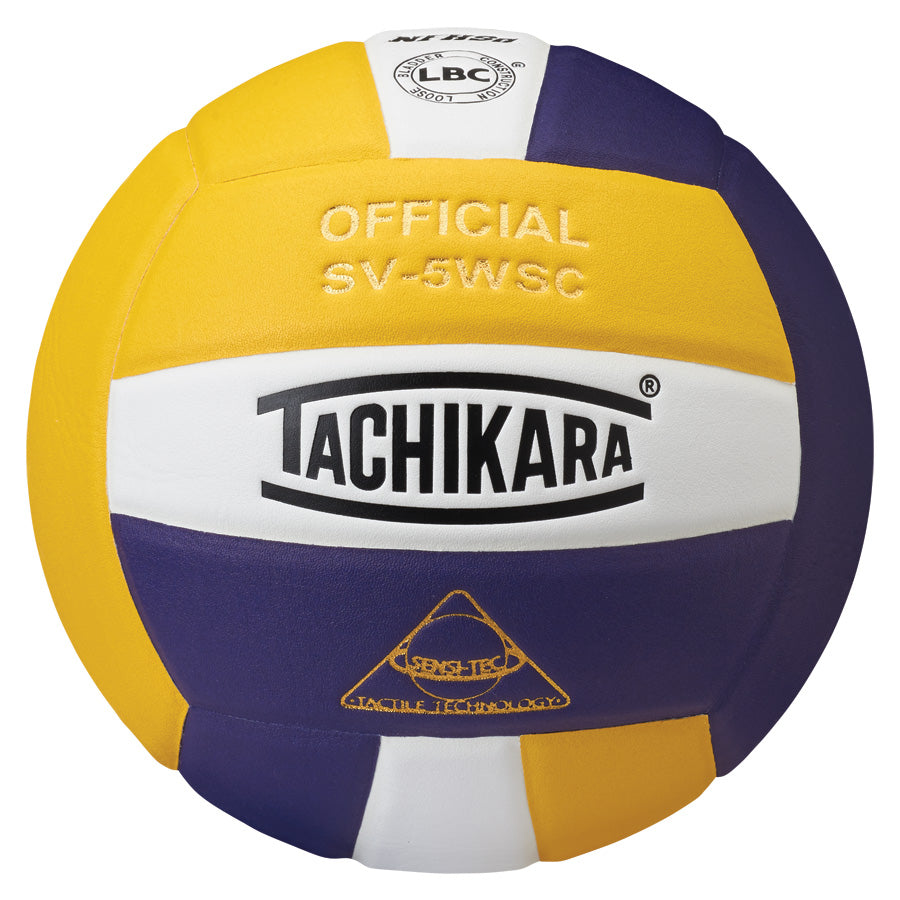 Tachikara® SV5WS/C Official Volleyball - Gold/White/Purple