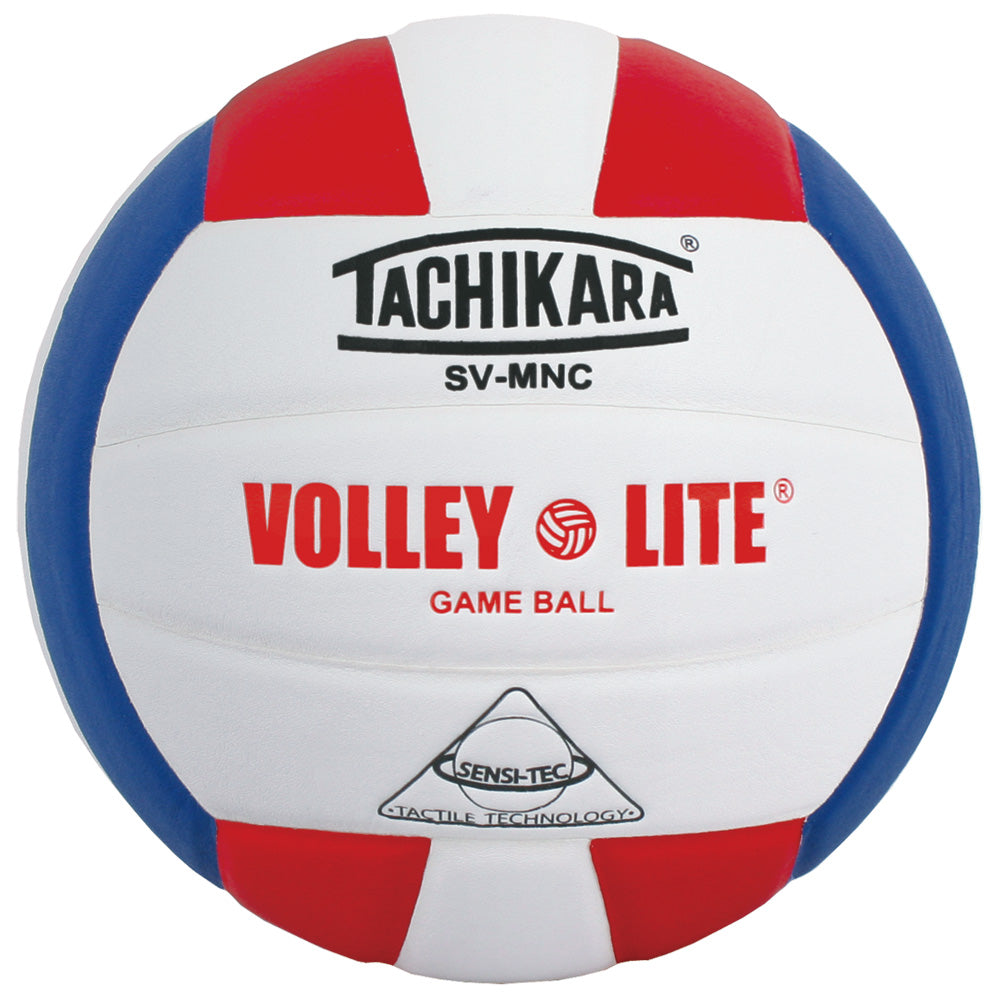 Tachikara® SVMNC Volley-Lite® Youth Volleyball - Scarlet/White/Royal
