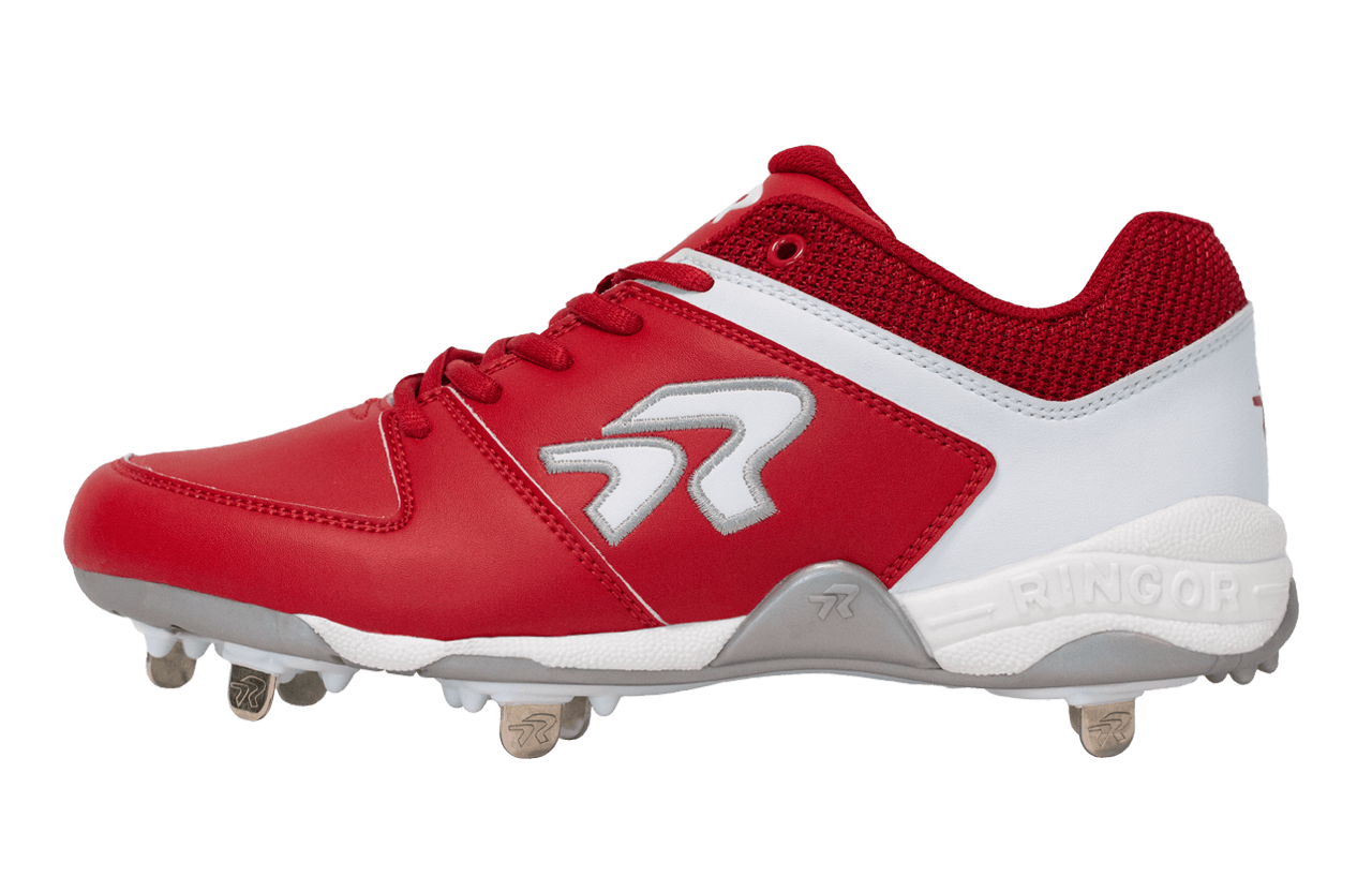 Women's Flite Metal Softball Cleats - Red