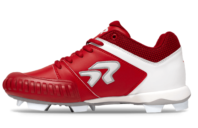 Women's Flite Softball Cleats with Pitching Toe - Red
